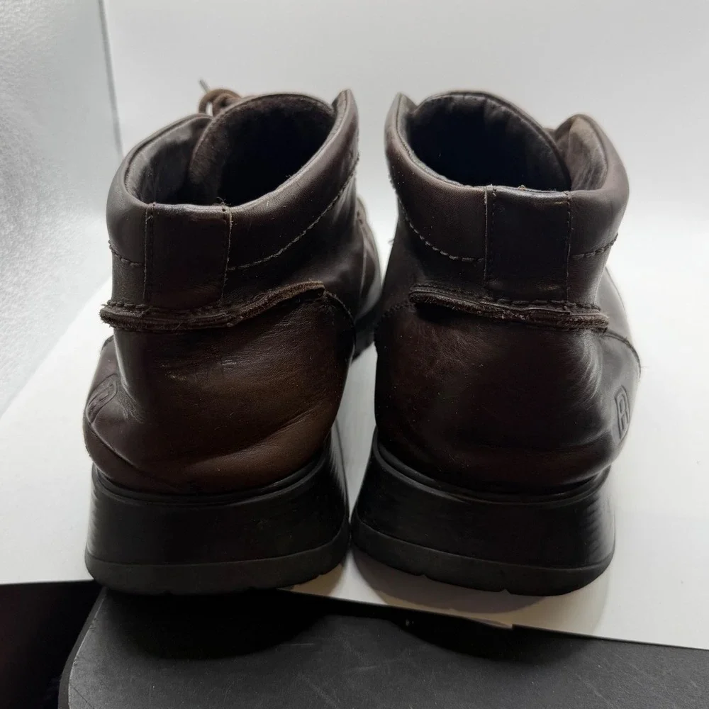 Kenneth Cole Reaction Brown Genuine Leather Moc Toe Chukka Boots Mens Size 12